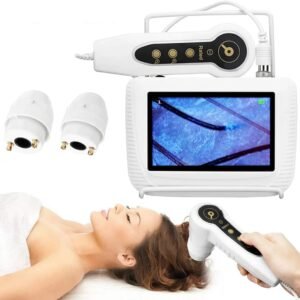 Skin Diagnosis Hair Analyzer, 5 inch Skin Scalp Detector MultiFunctional Hair Follicle Skin Analyser Machine Simple Operation for Analysis Scalp Rechargeable