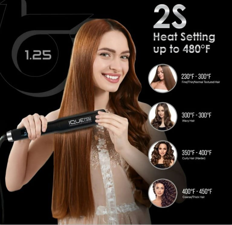 iQUE 1.25” Nano Titanium Hair Straightener & Curler 2-in-1 – Fast Heat-Up Flat Iron - Image 6